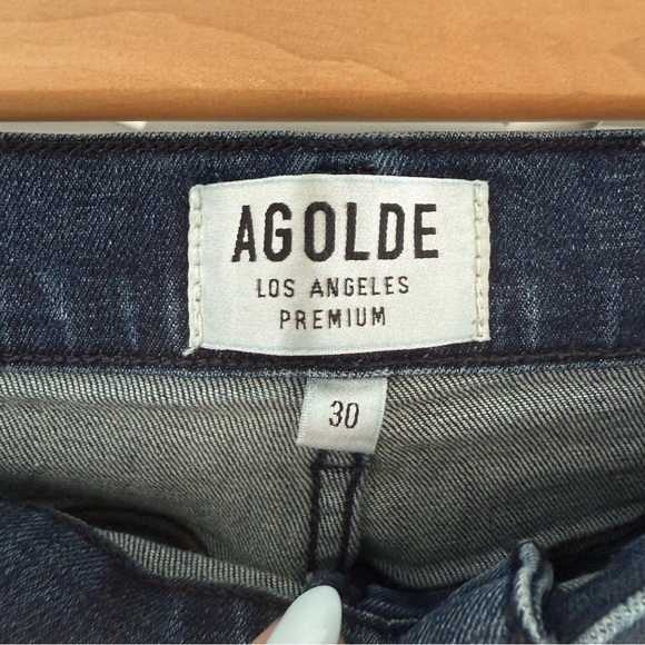 Agolde dark blue Sophie high-rise slim fit skinny jeans - size 30 - Picture 6 of 7